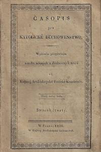 161181. Časopis pro katolické duchowenstvo. Třetj ročnj běh, swazek čtwrtý (1830)