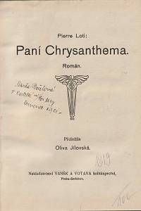 Loti, Pierre – Paní Chrysanthema. Román