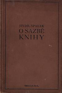 1359. Špalek, Jindřich – O sazbě knihy