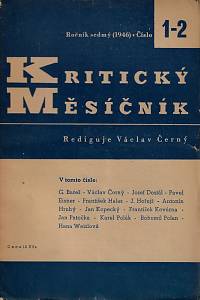 97635. Kritický měsíčník. Ročník sedmý, číslo 1-20 (1946) / rediguje Václav Černý