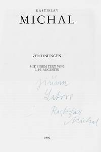 Hlaváček, Luboš – Rastislav Michal : Zeichnungen / mit einem Text von L.H. Augustin (podpis)