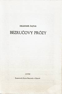 Šajtar, Drahomír – Bezručovy prózy