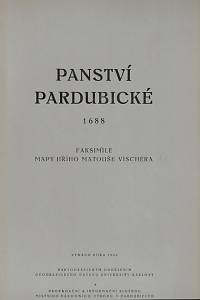 161928. Vischer, Georg Matthaeus – Panství pardubické 1688 : faksimile mapy Jiřího Matouše Vischera