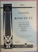 Památník koncertu českého dělnického pěveckého sboru Lyra. V neděli dne 8. května 1932 v síni Sokola Chicago