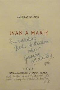 Nauman, Jaroslav – Ivan a Marie (podpis)