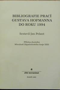 80372. Pelant, Jan – Bibliografie prací Gustava Hofmanna do roku 1994