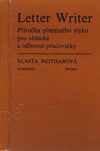 89670. Rejtharová, Vlasta – Letter Writer, Příručka písemného styku pro vědecké a odborné pracovníky