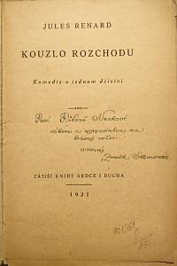 Renard, Jules – Kouzlo rozchodu, Komedie o jednom dějství (podpis)