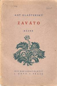 97709. Klášterský, Antonín – Zaváto, básně