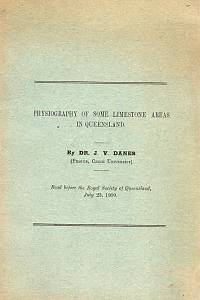 103419. Daneš, J. V. – Physiography of Some Limestone Areas in Queensland